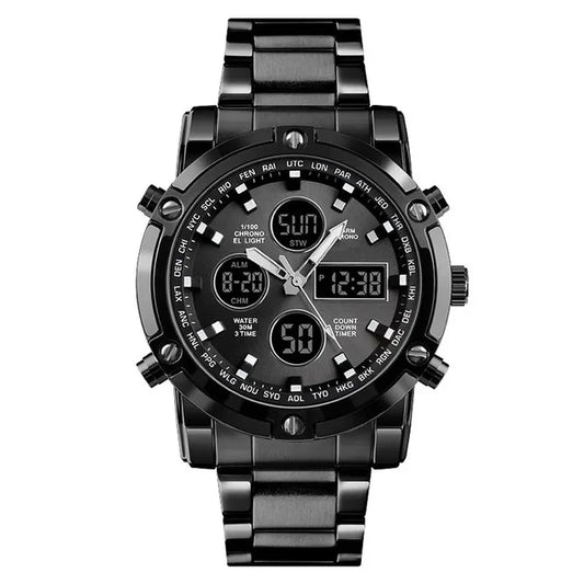 TOKDIS Men’s Luxury – Digital Sports Watch, Stainless Steel Edition
